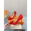 Louis Vuitton Heel 9.5cm Blossom Pumps with Bow Suede Red 2023