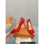 Louis Vuitton Heel 9.5cm Blossom Pumps with Bow Suede Red 2023