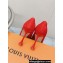 Louis Vuitton Heel 9.5cm Blossom Pumps with Bow Suede Red 2023