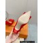 Louis Vuitton Heel 9.5cm Blossom Pumps with Bow Suede Red 2023