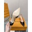 Louis Vuitton Heel 7.5cm Blossom Slingback Pumps Patent Black 2023