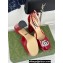 Gucci Heel 11.5cm Women's platform 3.5cm pumps with crystals Double G 762386 Patent Red 2023
