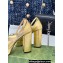 Gucci Heel 11.5cm Women's platform 3.5cm pumps with crystals Double G 762386 Metallic Gold 2023