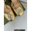 Gucci Heel 11.5cm Women's platform 3.5cm pumps with crystals Double G 762386 Metallic Gold 2023
