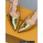 Louis Vuitton Heel 7.5cm Blossom Slingback Pumps Patent Gold 2023