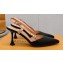 Louis Vuitton Heel 7.5cm Blossom Slingback Pumps Lambskin Black 2023