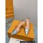 Louis Vuitton Heel 7.5cm Blossom Slingback Pumps Patent Silver 2023