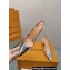 Louis Vuitton Heel 7.5cm Blossom Slingback Pumps Patent Silver 2023