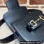 Gucci Horsebit 1955 rounded belt bag 760198 Leather Black 2024