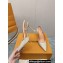 Louis Vuitton Heel 9.5cm Blossom Slingback Pumps Patent Creamy 2023