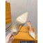 Louis Vuitton Heel 9.5cm Blossom Slingback Pumps Patent Creamy 2023