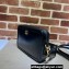 Gucci Crocodile trim shoulder bag with Double G 710861 black 2024