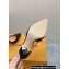 Louis Vuitton Heel 9.5cm Blossom Slingback Pumps Patent Black 2023