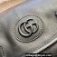 Gucci Backpack with tonal Double G 725657 Leather Black 2023