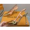 Louis Vuitton Heel 9.5cm Blossom Slingback Pumps Patent Gold 2023