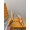 Louis Vuitton Heel 9.5cm Blossom Slingback Pumps Patent Gold 2023