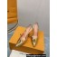 Louis Vuitton Heel 9.5cm Blossom Slingback Pumps Patent Gold 2023