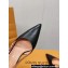 Louis Vuitton Heel 7.5cm Blossom Slingback Pumps Lambskin Black 2023