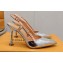 Louis Vuitton Heel 9.5cm Blossom Slingback Pumps Patent Silver 2023