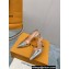 Louis Vuitton Heel 9.5cm Blossom Slingback Pumps Patent Silver 2023
