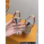 Louis Vuitton Heel 9.5cm Blossom Slingback Pumps Patent Silver 2023