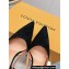 Louis Vuitton Heel 9.5cm Blossom Slingback Pumps Suede Black 2023