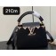 Louis Vuitton Taurillon leather Capucines Mini Flower Crown Bag M56669 Black 2023