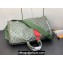 Louis Vuitton Monogram Canvas Keepall Bandoulière 45 Bag M23962 Khaki Green/Vermillion Red 2023