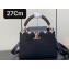 Louis Vuitton Taurillon leather Capucines BB Flower Crown Bag M23263 Black 2023