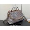 Louis Vuitton Mahina perforated calfskin leather Bella Tote Bag M23395 Flight Mode Gray 2023