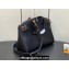 Louis Vuitton Taurillon leather Lock It MM Bag M22914 Black 2023