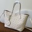Louis Vuitton Mahina perforated calfskin leather Blossom MM Bag M21850 White 2023