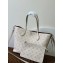 Louis Vuitton Mahina perforated calfskin leather Blossom MM Bag M21850 White 2023