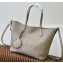 Louis Vuitton Mahina perforated calfskin leather Blossom MM Bag M21852 Galet Beige 2023
