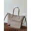 Louis Vuitton Mahina perforated calfskin leather Blossom MM Bag M21852 Galet Beige 2023