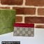 Gucci Card case with GG detail 768248 Beige/Red