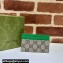 Gucci Card case with GG detail 768248 Beige/Green