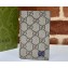 Gucci Long card case with GG detail 768249 Beige/Blue