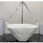 Prada Large leather Triangle bag 2VY007 White 2023