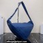 Prada Large leather Triangle bag 2VY007 Blue 2023