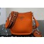 Prada Leather mini shoulder Bag 1BH191 Orange 2023