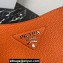 Prada Leather mini shoulder Bag 1BH191 Orange 2023