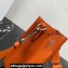 Prada Leather mini shoulder Bag 1BH191 Orange 2023