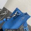 Prada Leather mini shoulder Bag 1BH191 Blue 2023