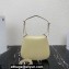 Prada Cleo brushed leather shoulder bag with flap 1BD316 Beige 2023