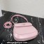 Prada Cleo brushed leather shoulder bag with flap 1BD316 Pink 2023