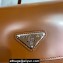 Prada Cleo brushed leather shoulder bag with flap 1BD316 Brown 2023