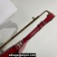 Prada Cleo brushed leather shoulder bag with flap 1BD316 Red 2023