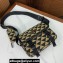Prada Symbole embroidered fabric bag 2VD034 Black/Beige 2023