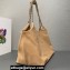 Prada Soft Calfskin Leather Chain Tote Bag 1BA638 Beige 2023